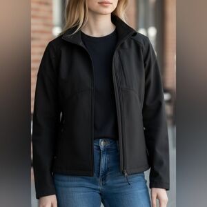 Black Diamond Women's Soft Shell Solid Full Zip Jacket Size Large L Coat